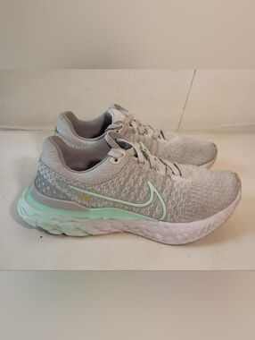 Nike React Infinity Run Flyknit 3 Pure Platinum/Mint Foam-White Women's 8